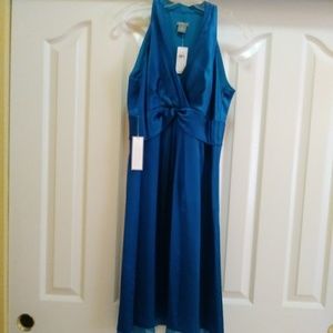 Ann Taylor Blue Silk Dress